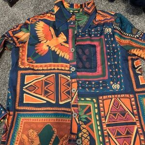 Rachel Zoe jungle inspired button down size M